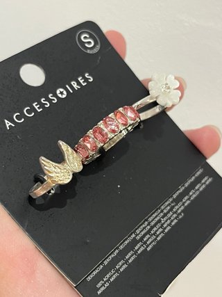 Pack Lote 3 anillos plateados rosa New yorker S