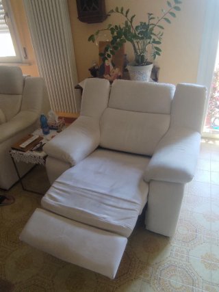 2 poltrone Dondi Salotti Tessuto Bianco
