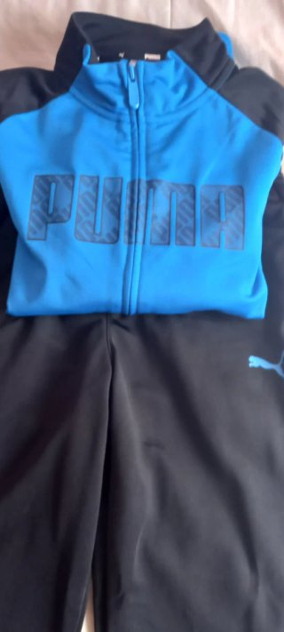 Chandal Puma Niño Talla 11-12 Negro/Azul
