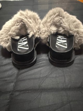 Sandalias Zara Pantuflas Peludas