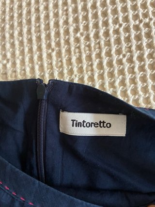 Vestido Tintoreto Negro y Verde