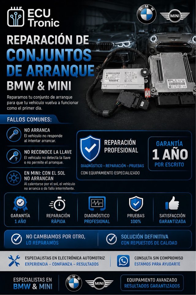 Reparación conjunto de arranque BMW/Mini