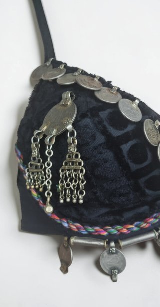 Top danza tribal con monedas banjara
