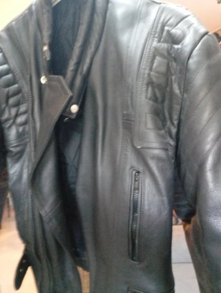 Chaqueta de cuero para moto Talla m/l