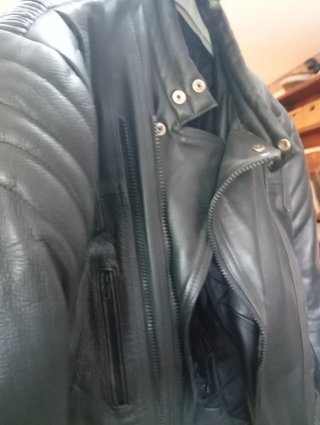 Chaqueta de cuero para moto Talla m/l