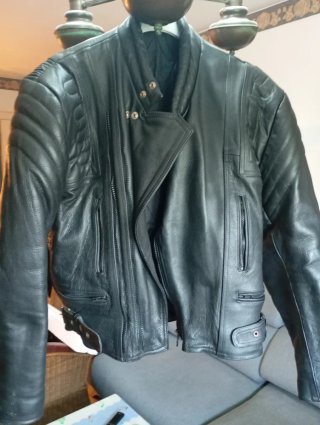 Chaqueta de cuero para moto Talla m/l