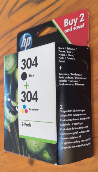 2 cartucce Ink HP 304 Nero Tricomia 3jb05ae multi