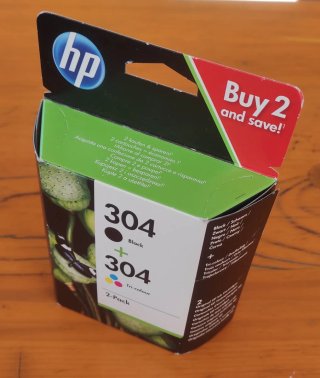 2 cartucce Ink HP 304 Nero Tricomia 3jb05ae multi