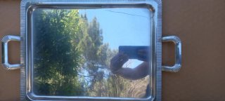 Set di 4 vassoi in acciaio inox