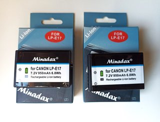 2 Batterie Minadax LP-E17 950mAh 7.2V Li-Ion