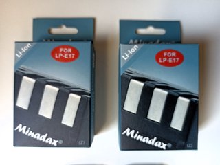 2 Batterie Minadax LP-E17 950mAh 7.2V Li-Ion