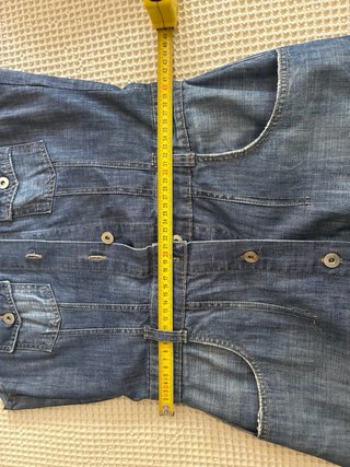 Vestido vaquero entallado azul