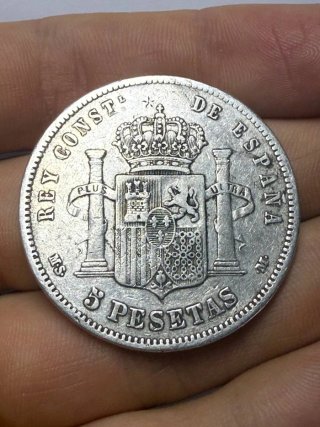 Moneda de Plata 5 Pesetas 1884 A de España