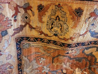 Alfombra de lana Delphi  naranja recién lavada
