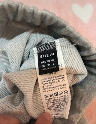 Pantalon legging acampanado gris Shein xs 34 nuevo