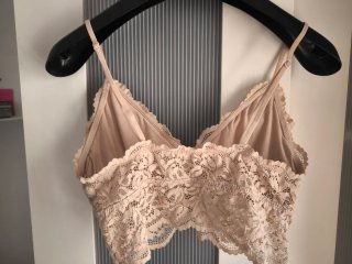 Pack 2 Bralettes Encaje Oysho Negro