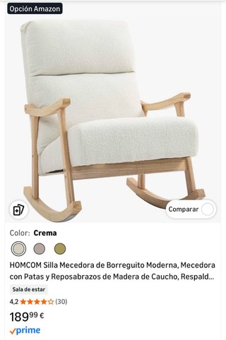 Mecedora o sillon de lactancia