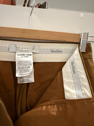 Pantaloni marroni a vita alta
