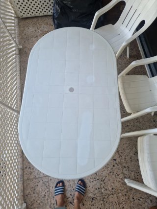Mesa de terraza ovalada