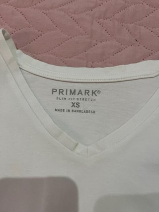 Camiseta básica blanca manga corta Primark xs