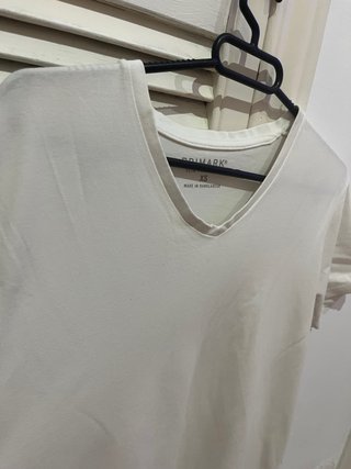 Camiseta básica blanca manga corta Primark xs