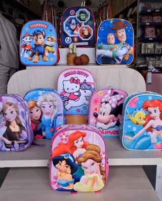Mochilas Escolares 3D Personajes Infantiles