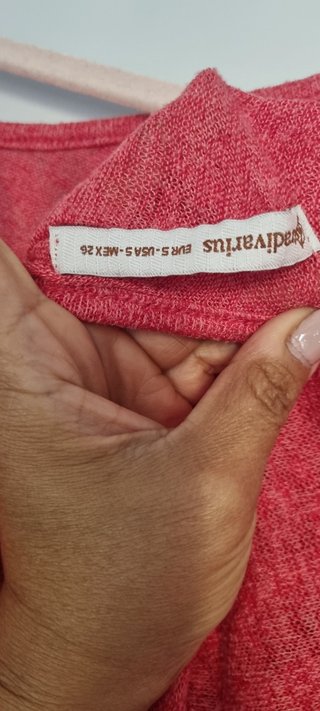Blusa Stradivarius Roja Manga 3/4