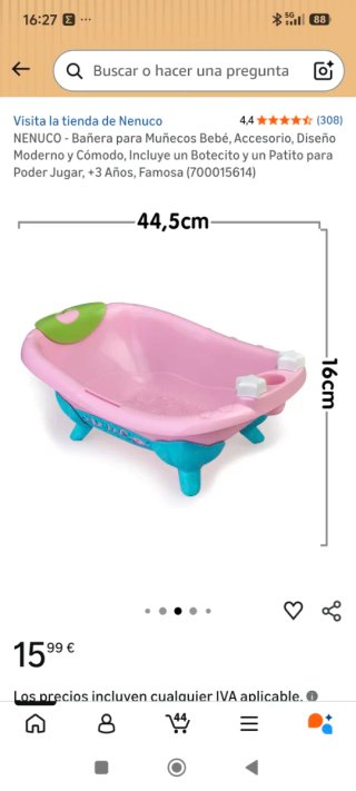 Bañera Nenuco Rosa