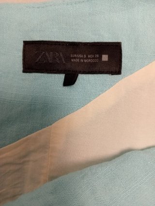 Vestido Zara Talla S(38-40) Turquesa