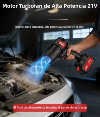 Soplador Inalámbrico Recargable (2 Baterías)