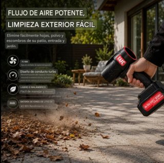 Soplador Inalámbrico Recargable (2 Baterías)