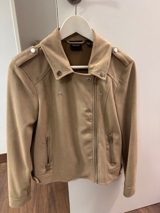 Cazadora antelina beige Vero Moda