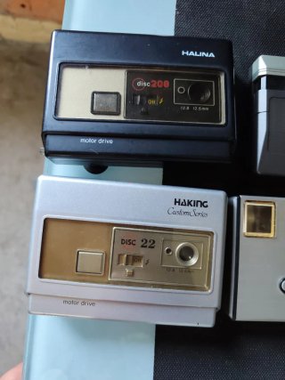 Lote 4 Cámaras Disc Kodak, Halina, Ansco