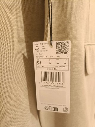 Chaqueta de hombre beige