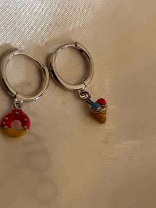 Orecchini Argento 925 Ciambella e Gelato