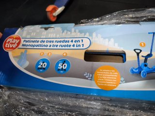 Patinete infantil azul 3 ruedas
