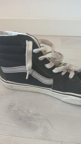 Zapatillas Vans Altas Cordones Negro/Gris