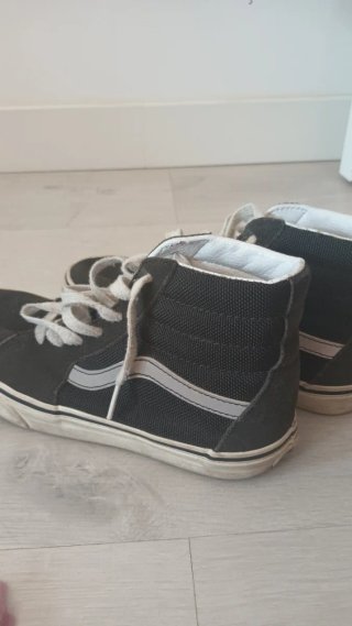 Zapatillas Vans Altas Cordones Negro/Gris