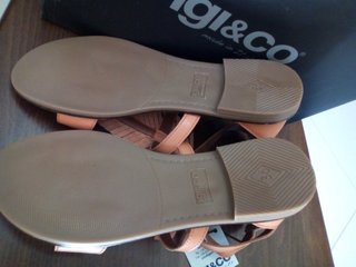Sandali Igi&Co pelle arancio con frange