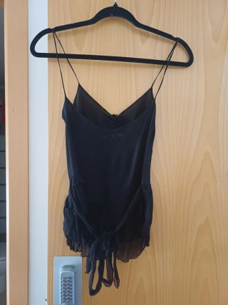 Top lencero mujer negro