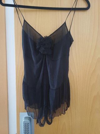 Top lencero mujer negro