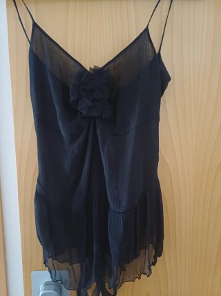 Top lencero mujer negro