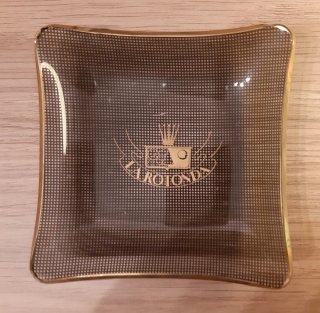 Cenicero cristal La Rotonda borde dorado