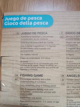 Juego Pesca Imán Animales Marinos