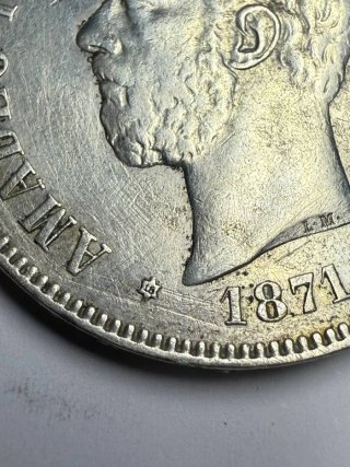 Moneda de Plata 5 Pesetas 1871 *74 A de España