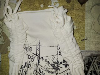 Top blanco Bershka estampado