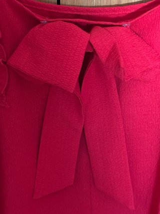 Camiseta Shein Curve Volantes Roja Talla 1XL