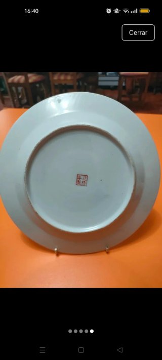 Antiguo plato chino decorativo años 50