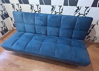 Sofá Cama Azul Extensible 182cm