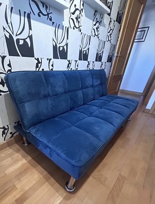 Sofá Cama Azul Extensible 182cm